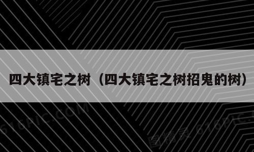 四大镇宅之树（四大镇宅之树招鬼的树）